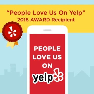 People Love Us On Yelp — 2018 Award recipient